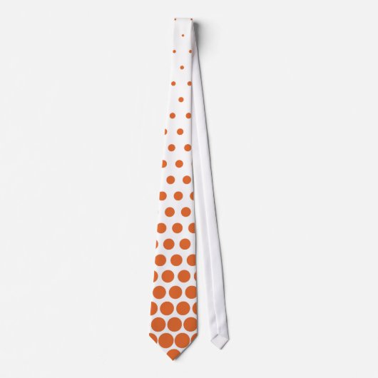 Wortel Oranje poka Dots Modern White Stropdas (Voorkant)