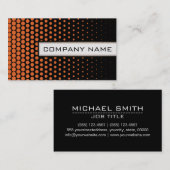 Wortel Oranje Polka Dots Elegant Modern Black Visitekaartje (Voorkant / Achterkant)