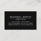 Wortel Oranje Polka Dots Elegant Modern Black Visitekaartje (Achterkant)