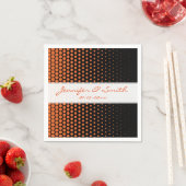 Wortel Oranje Polka Dots Modern Black Servet (Insitu)
