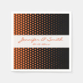 Wortel Oranje Polka Dots Modern Black Servet (Voorkant)