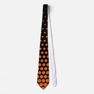 Wortel Oranje Polka Dots Modern Black Stropdas