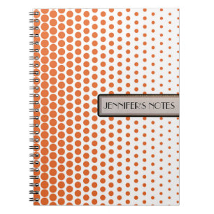 Wortel Oranje Stippen Elegant Modern Wit Notitieboek