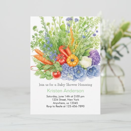 Wortel Patch Dreams Baby shower Kaart (Staand voorkant)