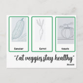 Wortel, plantaardige lezing flashcards voor volwas briefkaart (Achterkant)