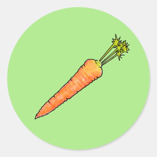 wortel ronde sticker (Voorkant)
