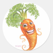 wortel ronde sticker (Voorkant)