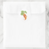 wortel ronde sticker (Tas)