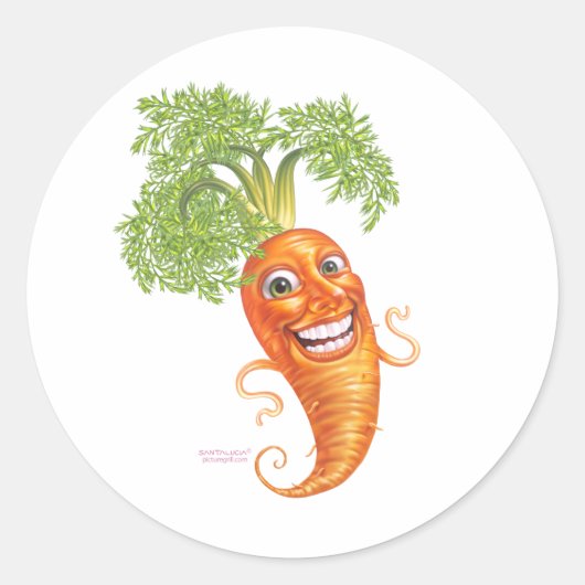 wortel ronde sticker (Voorkant)
