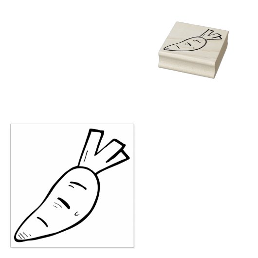 Wortel Rubber Stamp Rubberstempel (Gestempeld)