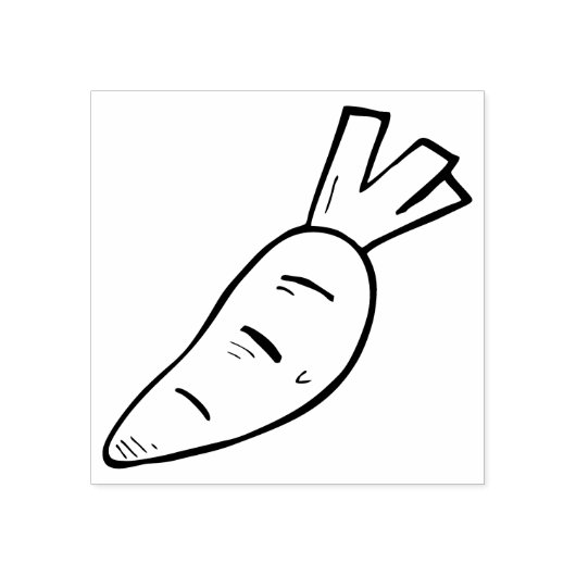 Wortel Rubber Stamp Rubberstempel (Afrduk)