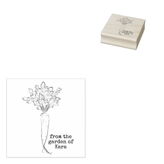 wortel rubberstempel (Gestempeld)
