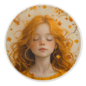 Wortel Top Kind Sinaasappel Accent Keramische Knop (Voorkant)