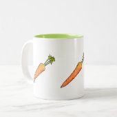 wortel tweekleurige koffiemok (Voorkant links)