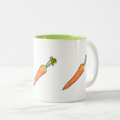 wortel tweekleurige koffiemok (Voorkant rechts)