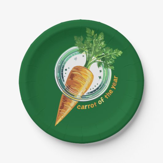 🥕 Wortel van het jaar Papieren Bordje (Voorkant)