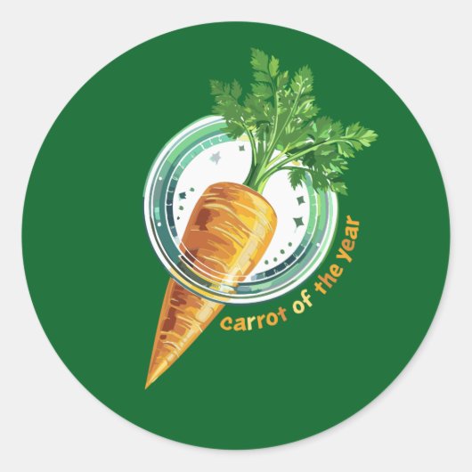 🥕 Wortel van het jaar Ronde Sticker (Voorkant)