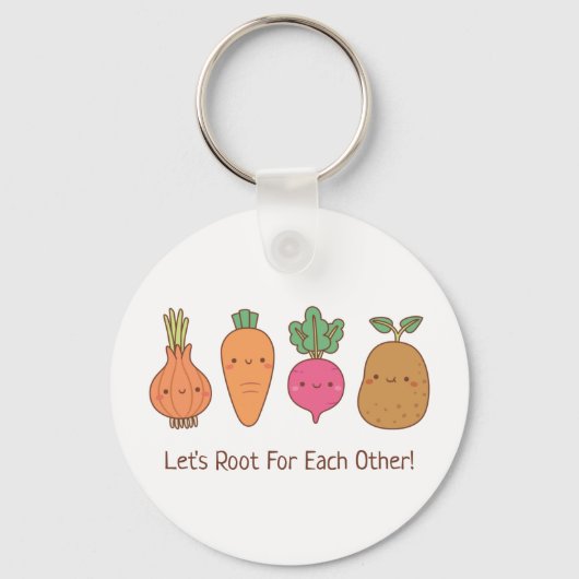 Wortel voor elke andere groenten Motivatie Sleutelhanger (Voorkant)