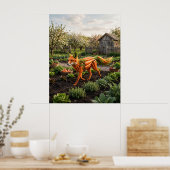 Wortel Vos Velden Poster (Keuken)