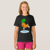 Wortel Zwemmen Water springen T-shirt (Voorkant volledig)