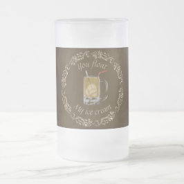 Wortelbier float frosted mok