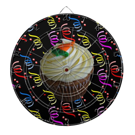 wortelCake Cupcake met Confetti Dartbord (Voorkant)
