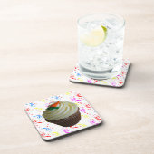 wortelCake Cupcake met Confetti Drankjes Onderzetter (Rechterzijde)