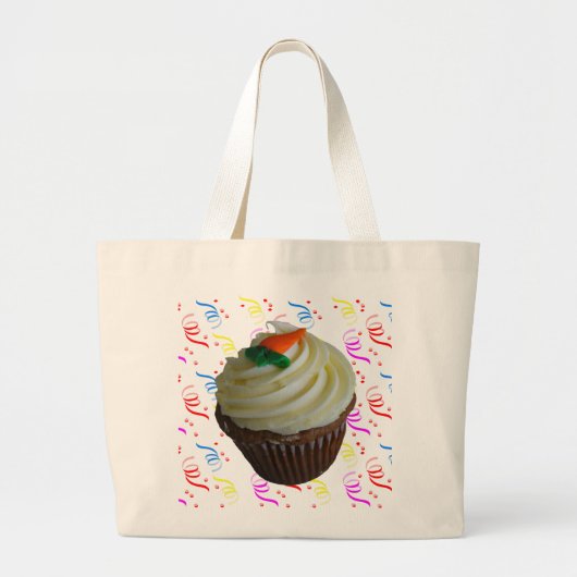 wortelCake Cupcake met Confetti Grote Tote Bag (Voorkant)