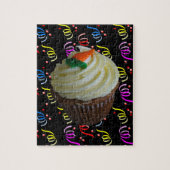 wortelCake Cupcake met Confetti Legpuzzel (Verticaal)