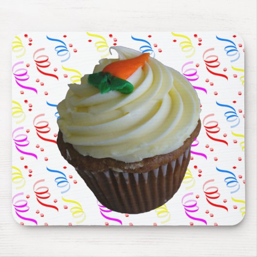 wortelCake Cupcake met Confetti Muismat (Voorkant)