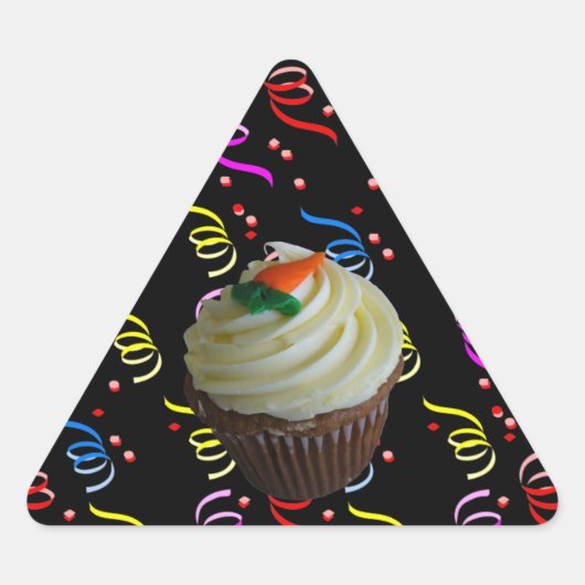 wortelCake Cupcake met Confetti Sticker (Voorkant)