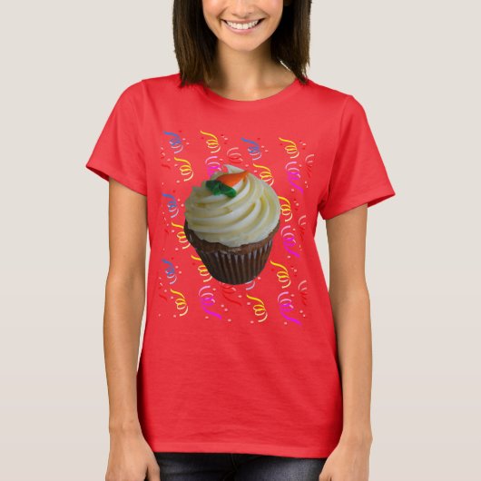 wortelCake Cupcake met Confetti T-shirt (Voorkant)