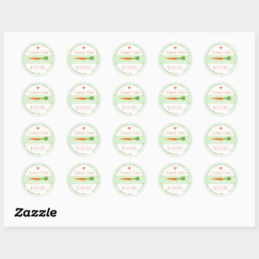 wortelCake Ronde Sticker (Vel)