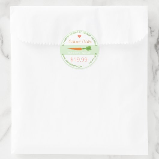 wortelCake Ronde Sticker (Tas)