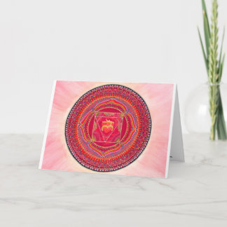 Wortelchakra mandala-Wenskaart Kaart