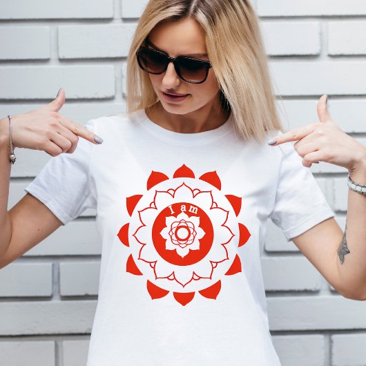 Wortelchakra Muladhara Red Mandala T-shirt