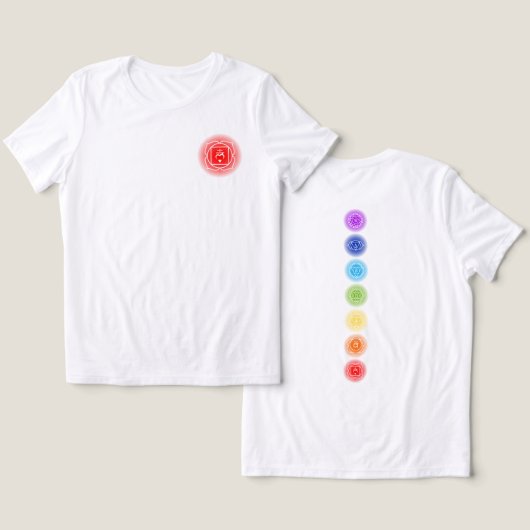 wortelchakra-symbool | Muladhara Tri-Blend Shirt (Ontwerp Voorkant & Achterkant)