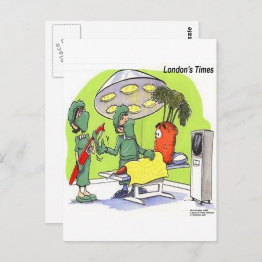 Wortelchirurgie Funny Medical Cartoon Briefkaart (Voorkant / Achterkant)