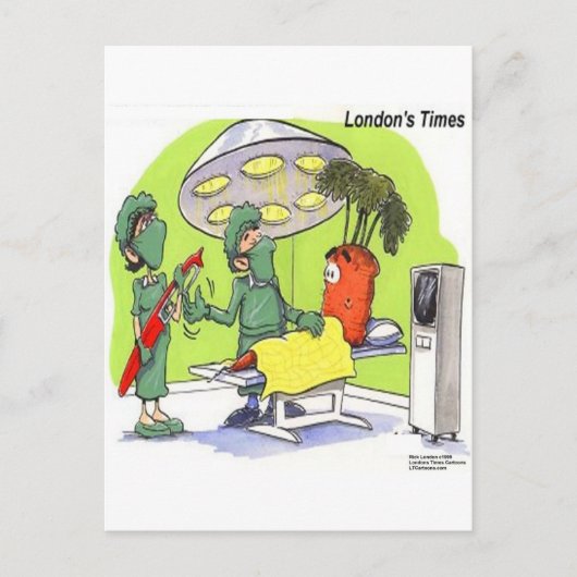 Wortelchirurgie Funny Medical Cartoon Briefkaart (Voorkant)