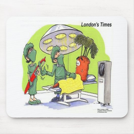 Wortelchirurgie Funny Medical Cartoon Muismat (Voorkant)