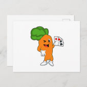 Wortelen bij Poker met pokerkaarten Briefkaart (Voorkant / Achterkant)