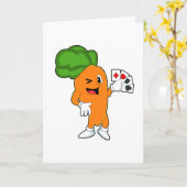 Wortelen bij Poker met pokerkaarten Kaart (Gele Bloem)