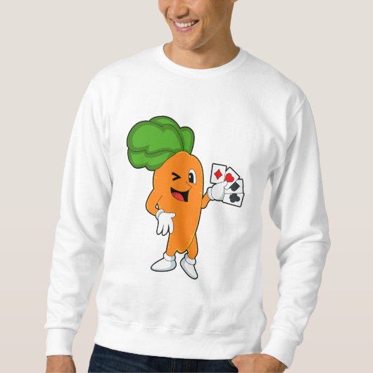 Wortelen bij Poker met pokerkaarten Trui (Voorkant)