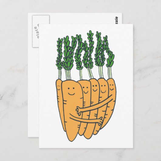 wortelen briefkaart (Voorkant / Achterkant)