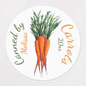 Wortelen die zijn geconserveerd door de keukentuin labels (Design 2)