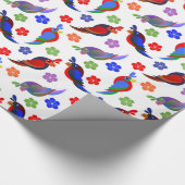 Wortelen en bloemen cadeaupapier (Hoek)