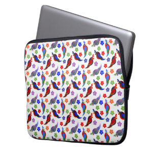 Wortelen en bloemen laptop sleeve