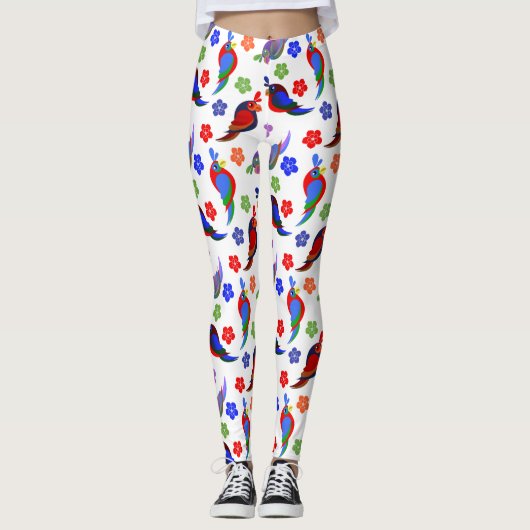 Wortelen en bloemen leggings (Voorkant)