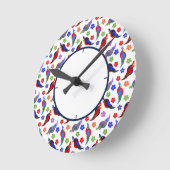 Wortelen en bloemen ronde klok (Hoek)