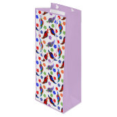 Wortelen en bloemen wijn cadeautas (Achterkant Gekanteld)